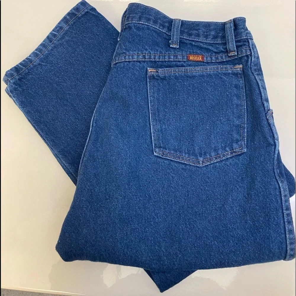 ❤️Rustler Blue Jeans 100% Cotton W 36 L 34 - Picture 1 of 8